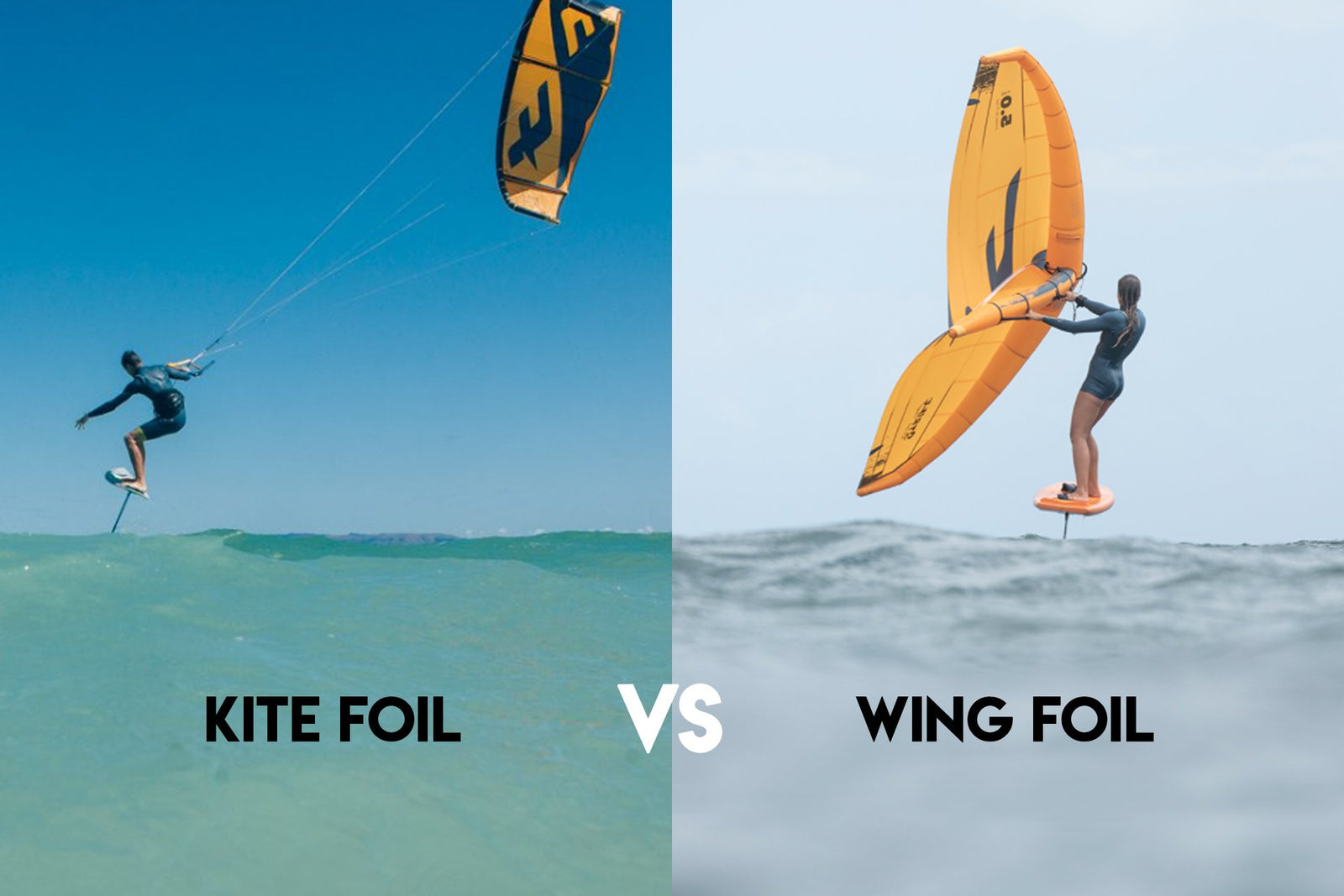 Wing foil vs Kitesurf