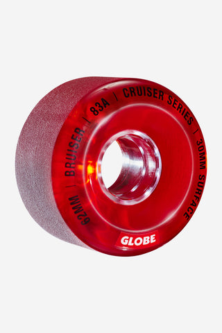 Ruota da skateboard Bruiser Cruiser 62 mm - Rosso trasparente
