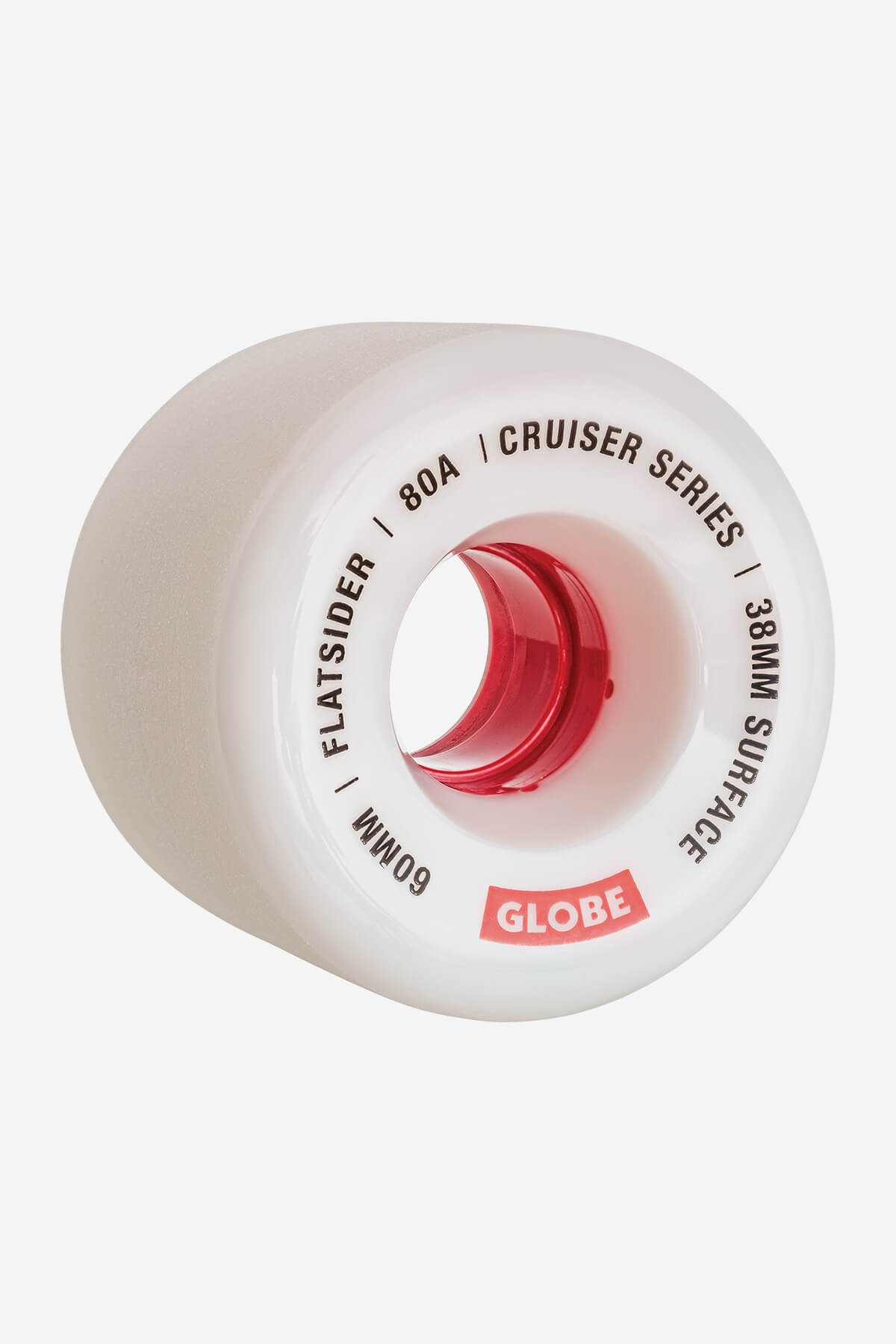 Roue de skateboard Flatsider Cruiser 60 mm blanc/rouge