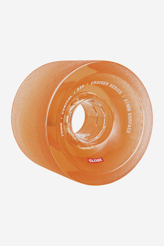 Ruota da skateboard Cruiser conica 70 mm - Ambra Ambra trasparente
