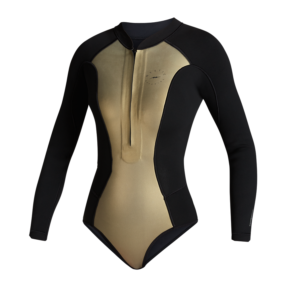 Neoprene Sway Longarm Super Shorty 2/2mm Fzip Donne 'Black Serie' Mystic