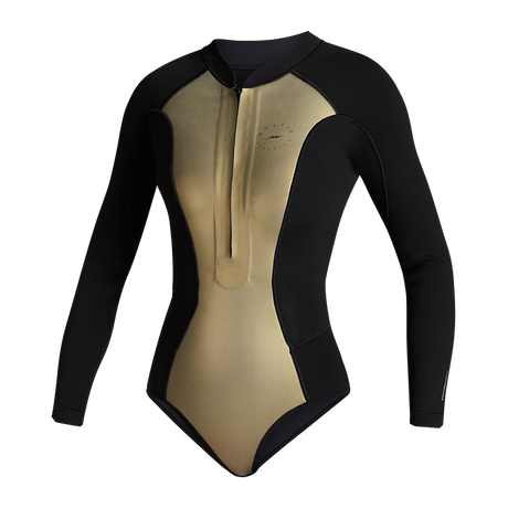 Neoprene Sway Longarm Super Shorty 2/2mm Fzip Donne 'Black Serie' Mystic