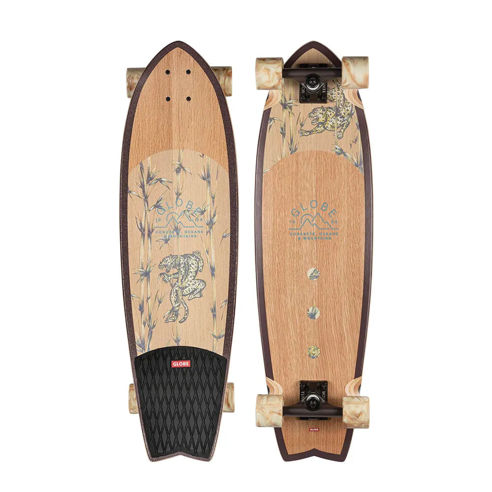 Surfskate Chromantic - Quercia Bianca/Jaguar - Mappamondo Cruiserboard da 33".