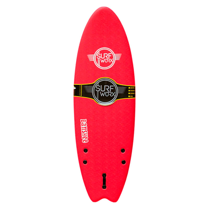 Tavola da surf ibrida rossa Banshee