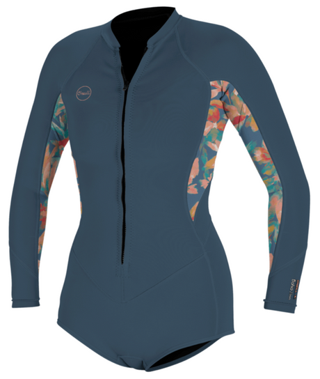 Wms Bahia 2/1 Front Zip L/S Short Spring
