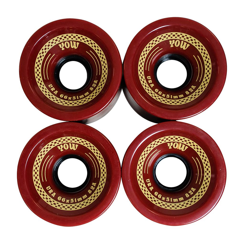 Ruedas Surfskate Ura Wheels 66mmx51mm Ketchup shr 82a Yow Wheels Pack