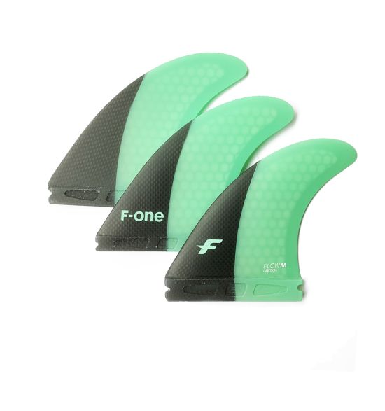 F-One Thruster Finnen Set Flow XS Carbon - Mint