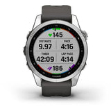 Garmin Fenix ​​7S argento con cinturino grigio