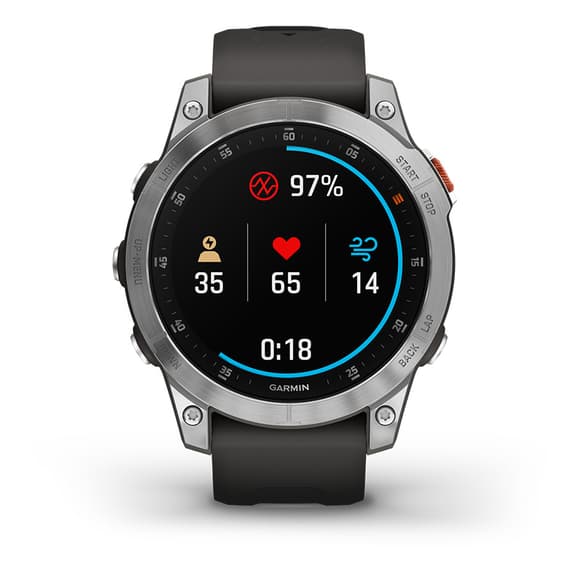 Garmin EPIX 2 argento con cinturino grigio