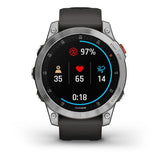 Garmin EPIX 2 argento con cinturino grigio