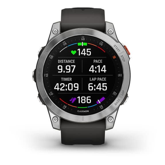 Garmin EPIX 2 argento con cinturino grigio