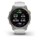 Garmin EPIX 2 Zafiro blanco titanio con correa blanco