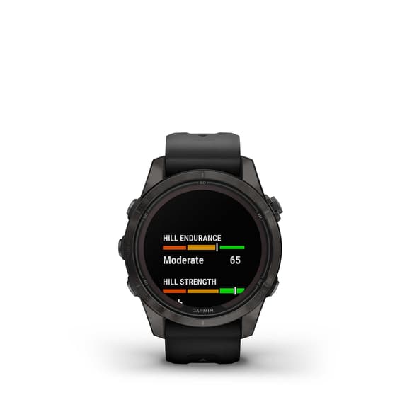 Garmin Fenix 7S Pro Zafiro Solar Titanio gris carbón correa negro