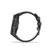 Garmin Fenix ​​​​7X Pro Solar Sapphire Titane Charbon Gris Bracelet Noir