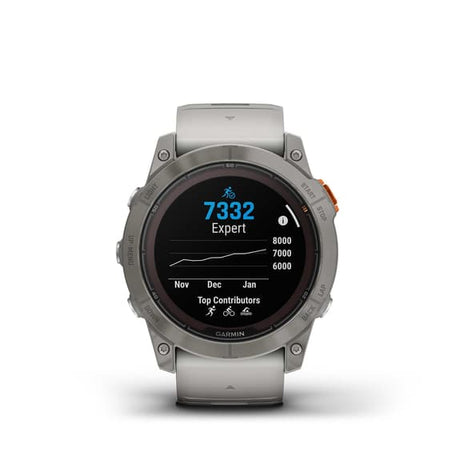 Cinturino Garmin Fenix ​​7 Pro Solar Sapphire Titanio Grigio Arancione