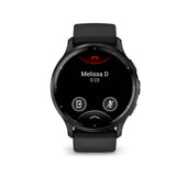 Bracelet en silicone noir noir Garmin Venu 3