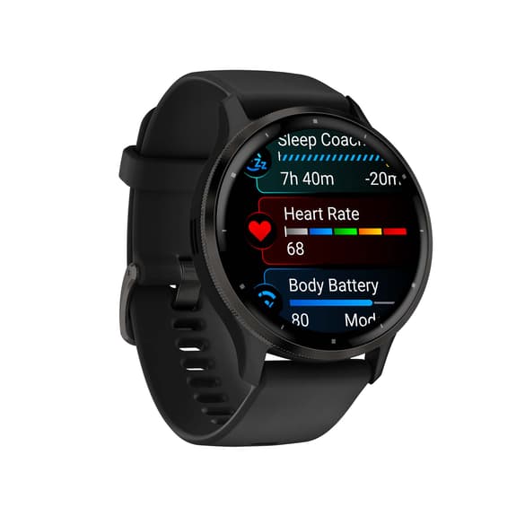 Bracelet en silicone noir noir Garmin Venu 3