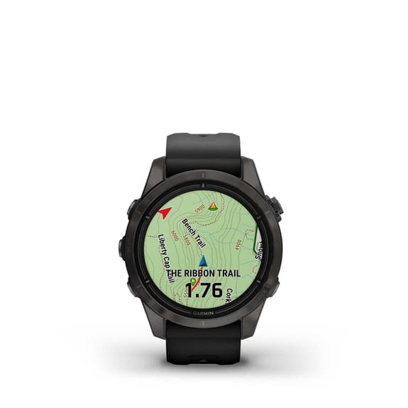 Garmin EPIX 2 PRO Saphir 42 mm Titane DLC Gris Charbon Noir Bracelet