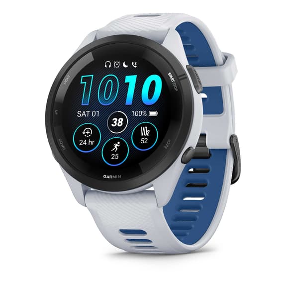 Garmin Forerunner 265 cinturino bianco nero bianco blu