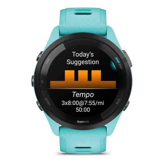 Garmin Forerunner 265 noir turquoise