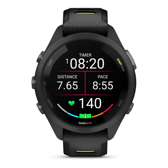 Cinturino nero Garmin Forerunner 265S nero giallo