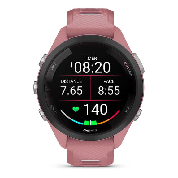 Garmin Forerunner 265S Noir Rose Rose Gris Bracelet