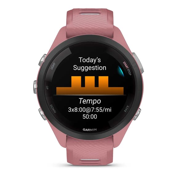 Garmin Forerunner 265S Noir Rose Rose Gris Bracelet