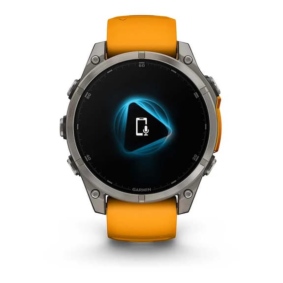 Cinturino arancione Garmin fēnix 8 AMOLED Sapphire 47 mm placcato titanio