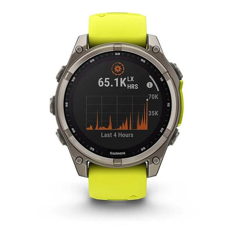 Cinturino Garmin fēnix 8 Solar Sapphire 47 mm Titanio grigio giallo