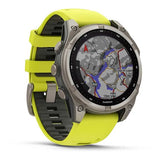 Garmin fēnix 8 Zafiro Solar 47 mm Titanio gris correa amarillo