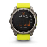 Cinturino Garmin fēnix 8 Solar Sapphire 51 mm Titanio grigio giallo