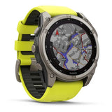 Garmin fēnix 8 Zafiro Solar 51 mm Titanio gris correa amarillo