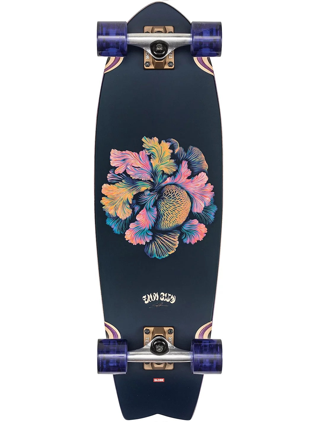 Surfskate Sun City - Coral Unity - Mappamondo Cruiserboard da 30".