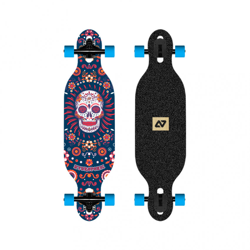 Kids Longboard DT KIDS MEXICAN SKULL Purple