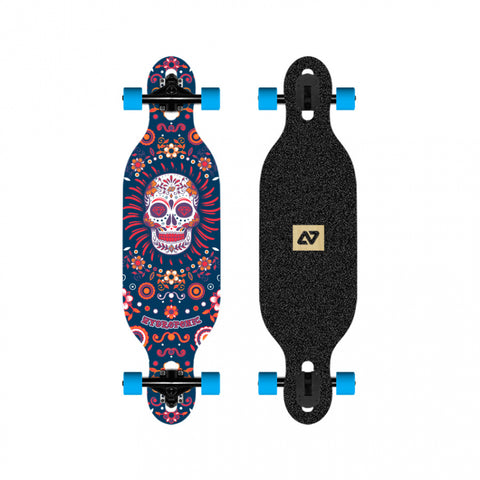 Longboard per bambini DT KIDS MEXICAN SKULL Viola