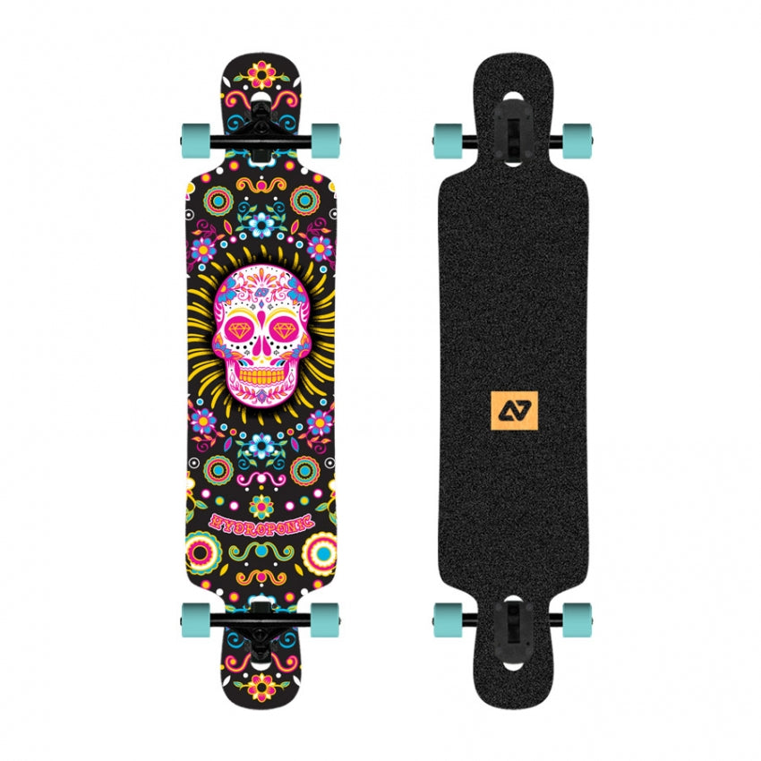 Longboard Drop Through DT 3.0 MEXICAN SKULL Nero