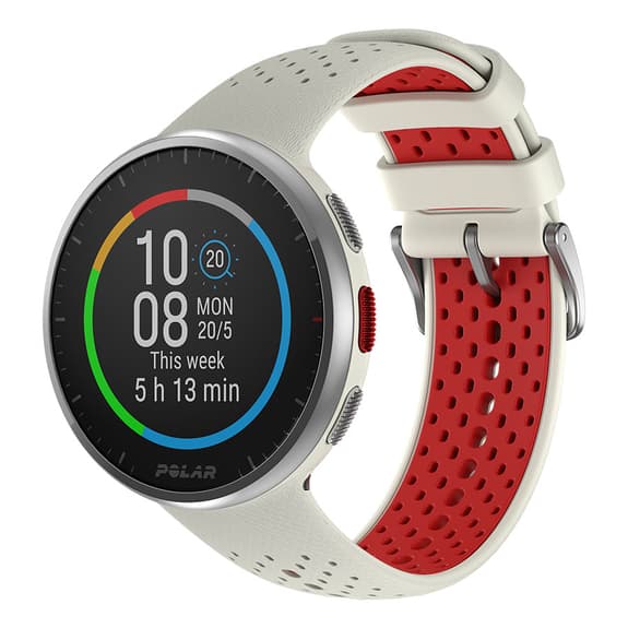 Cardiofréquencemètre GPS Polar Pacer Pro blanc rouge