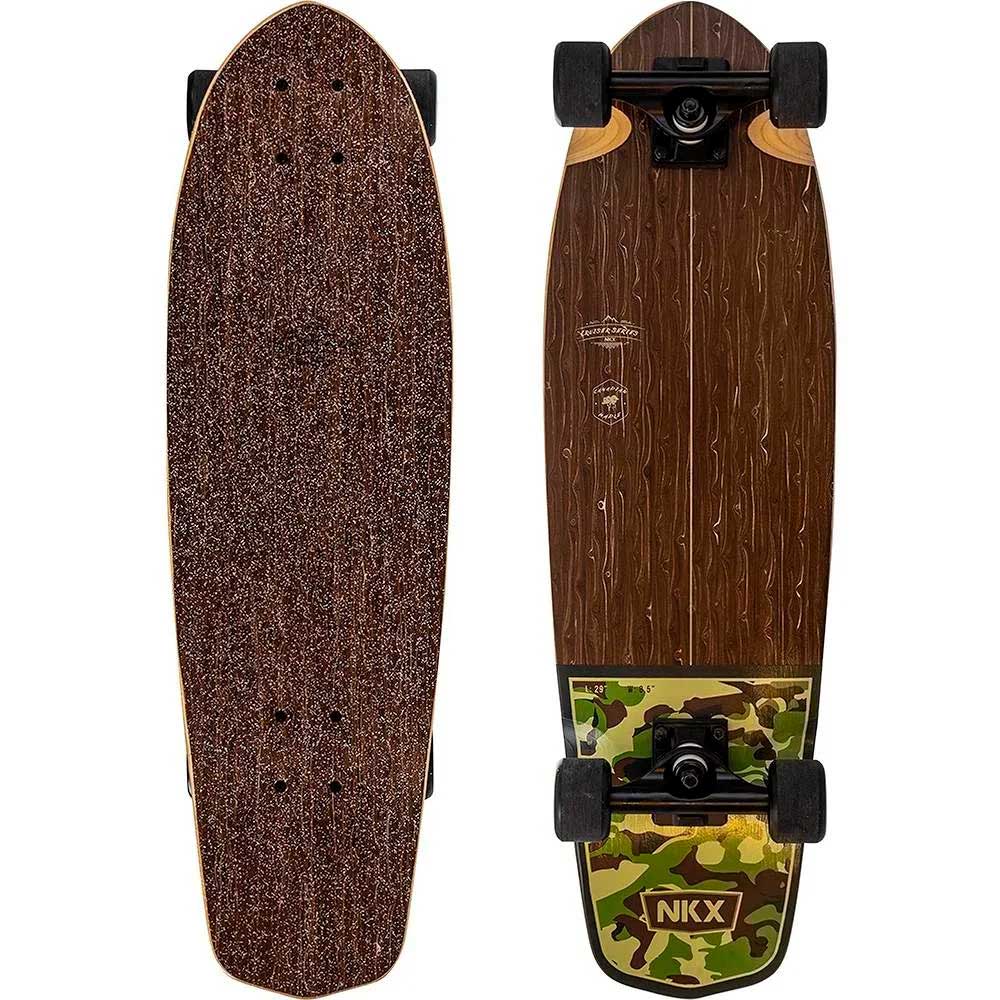 NKX Classic Mini Cruiser Skateboard Serie Grün/Braun