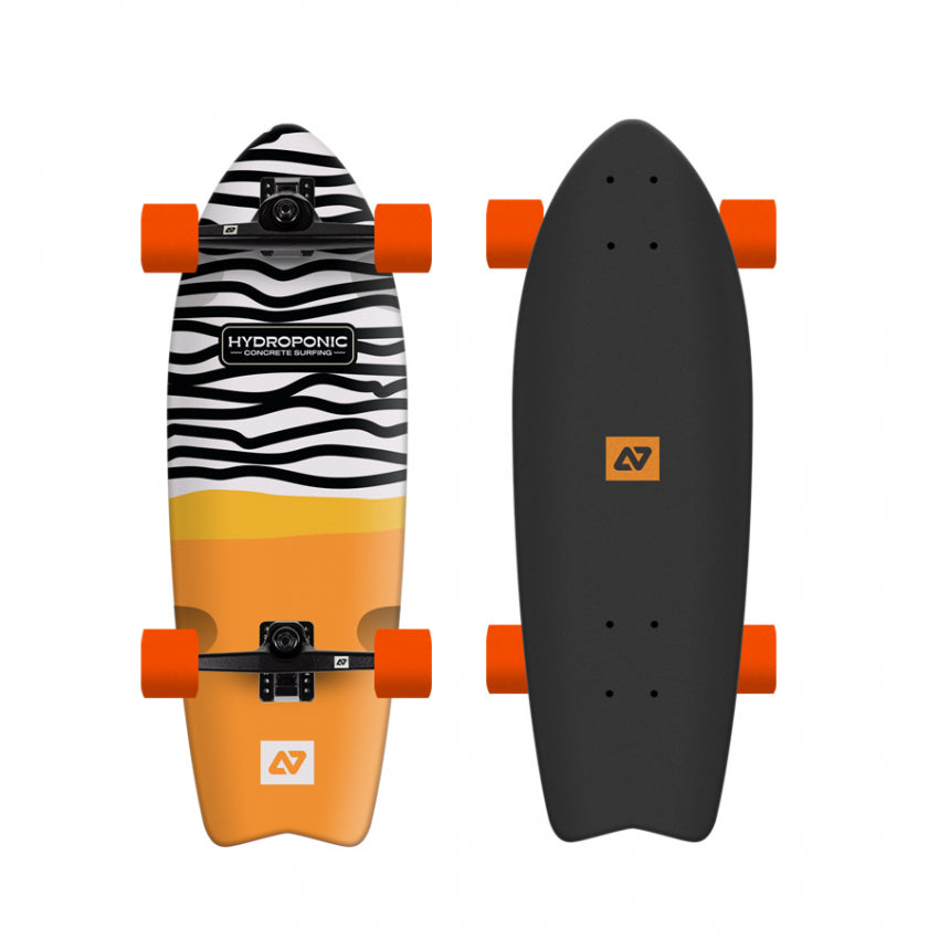 Surfskate FISH 28'' Pesce idroponico arancione concreto