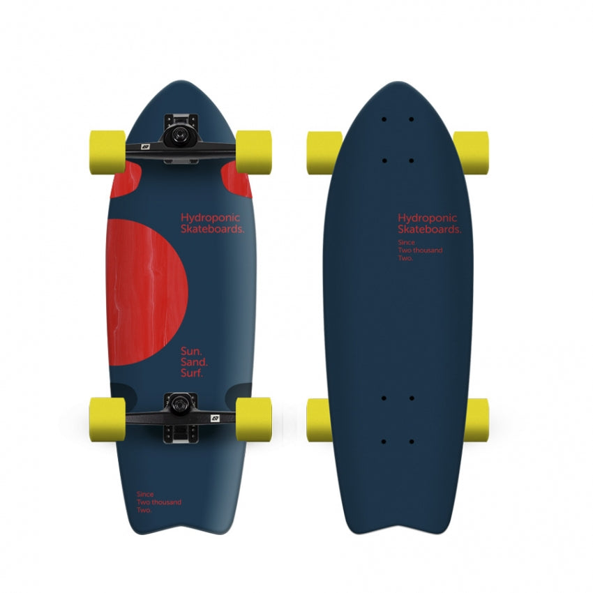 Surfskate FISH 28'' Lunar Navy / Rouge Poisson Hydroponique