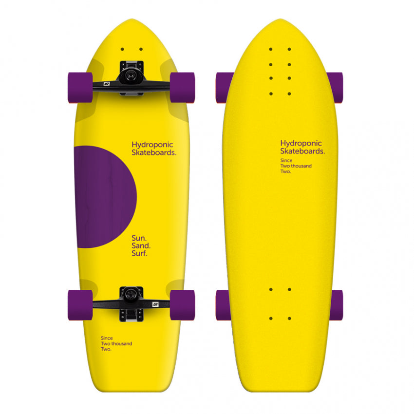 Surfskate SQUARE 33'' Lunar Gelb / Lila Hydroponic Fish