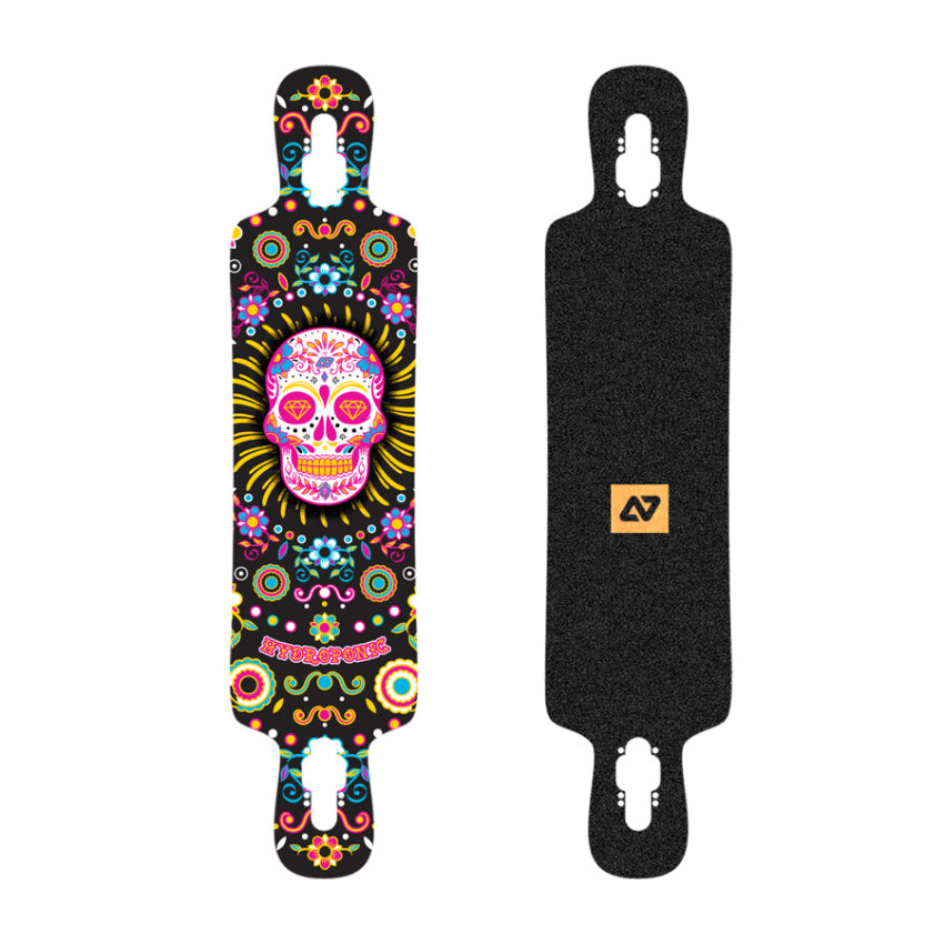 Tabla Longboard Drop Through DT 3.0 MEXICAN SKULL Black