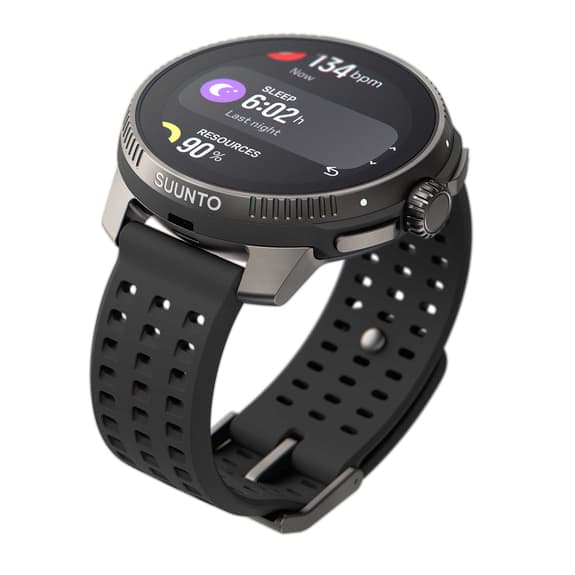 Bracelet en silicone noir anthracite Suunto Race Titanium